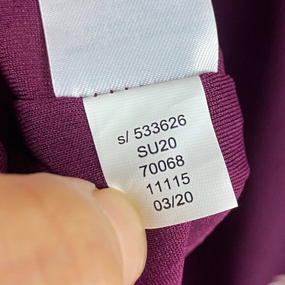 Ann Taylor Purple Floral Faux Wrap Dress Size M Sleeveless Tie Waist - Picture 6 of 11